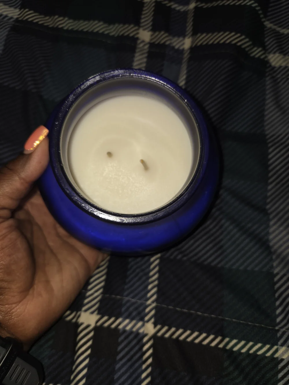 TrueLiving Blue Lagoon Scented Candle - Blue Jar NWOT